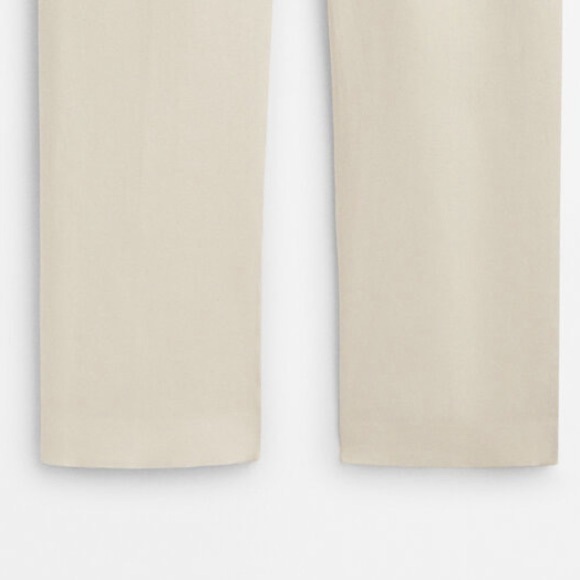 NWT. Massimo Dutti Vanilla 100% Linen Suit Trousers with Double Tabs. Size 8. - Picture 3 of 8